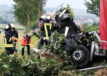 Alemanha. Camionista português morre em colisão contra árvore