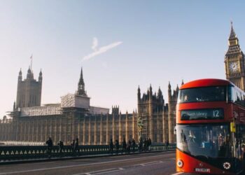 londres autocarro big ben casas do parlamento ponte westminster