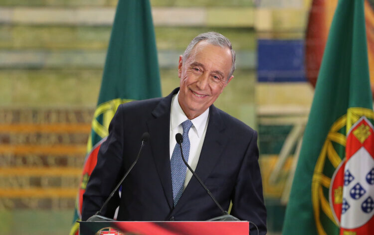 Marcelo Rebelo de Sousa addresses journalists and supporters after winning Portugal's presidential election Sunday, Jan. 24, 2016, in Lisbon. Rebelo de Sousa, a veteran center-right politician who became a popular television personality, recorded an emphatic victory in Portugal's presidential election on Sunday, collecting more than half of the votes against nine rivals as the Portuguese chose a counterweight to the country's center-left Socialist government.