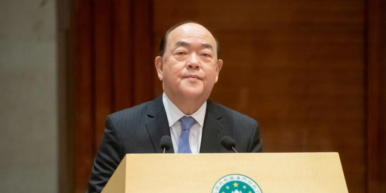 Chefe do Executivo de Macau, Ho Iat Seng, será recebido em Portugal, ao mais alto nível 11 Ho Iat Seng