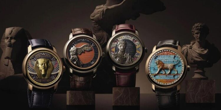 Quatro obras-primas do Louvre transformadas em relógios suíços 11 relógios suíços obras-primas do Louvre