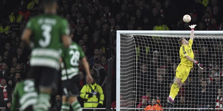 O Sporting está nos quartos de final da Liga Europa 11 golo de pote arsenal