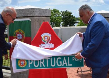 EUA. India Street de Providence Portugal Parkway