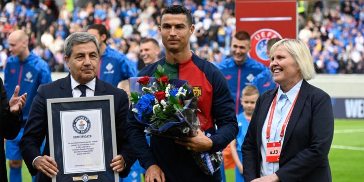 Ronaldo celebra jogo 200 na seleção com golo da vitória 11 Ronaldo celebra jogo 200