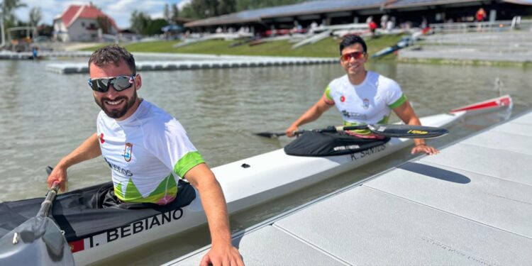 Canoístas Iago Bebiano e Kevin Santos campeões da Europa de K2 200 11 canoagem