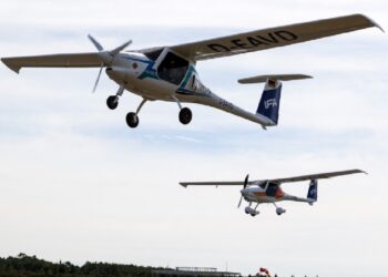 Primeiro avião 100% elétrico certificado usado em instrução em Viseu