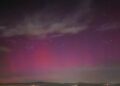 Aurora boreal ilumina o céu de Portugal
